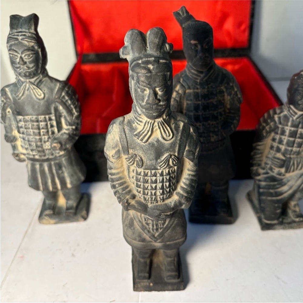 Set of Four Terracotta Warrior Statues